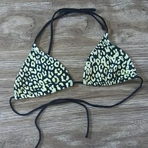 Black and yellow swim top